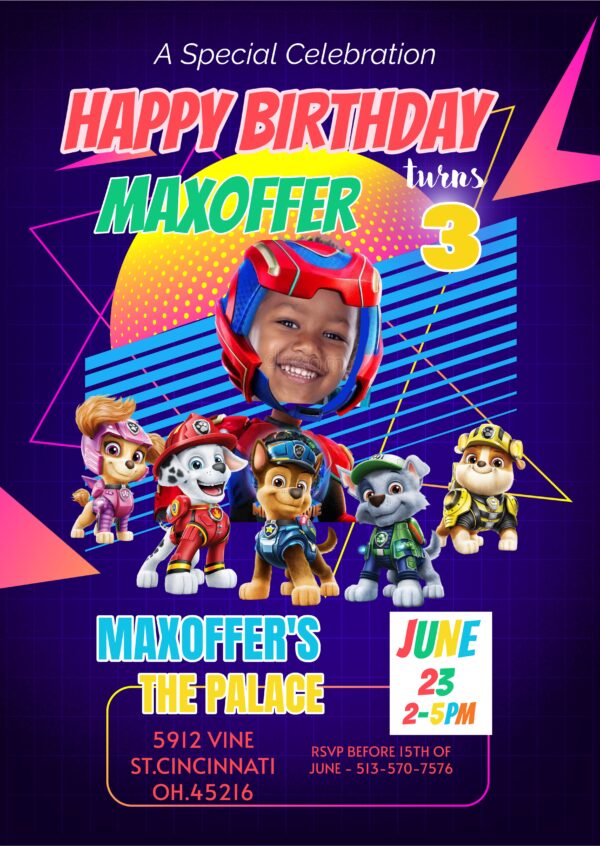 Boy birthday template 5